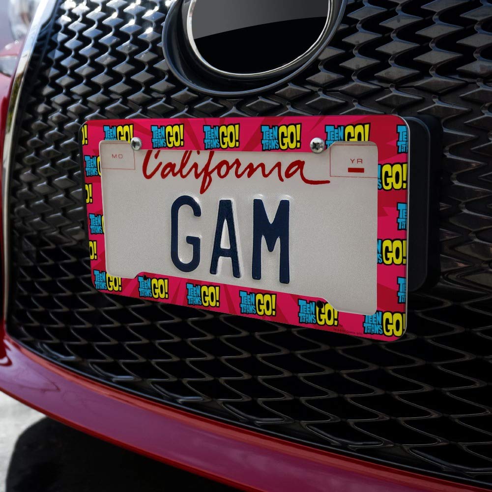 Teen Titans Go! Logo License Plate Frame - Officially Licensed Car Accessory for Fans - Perfect for Cars, Trucks & Motorcycles