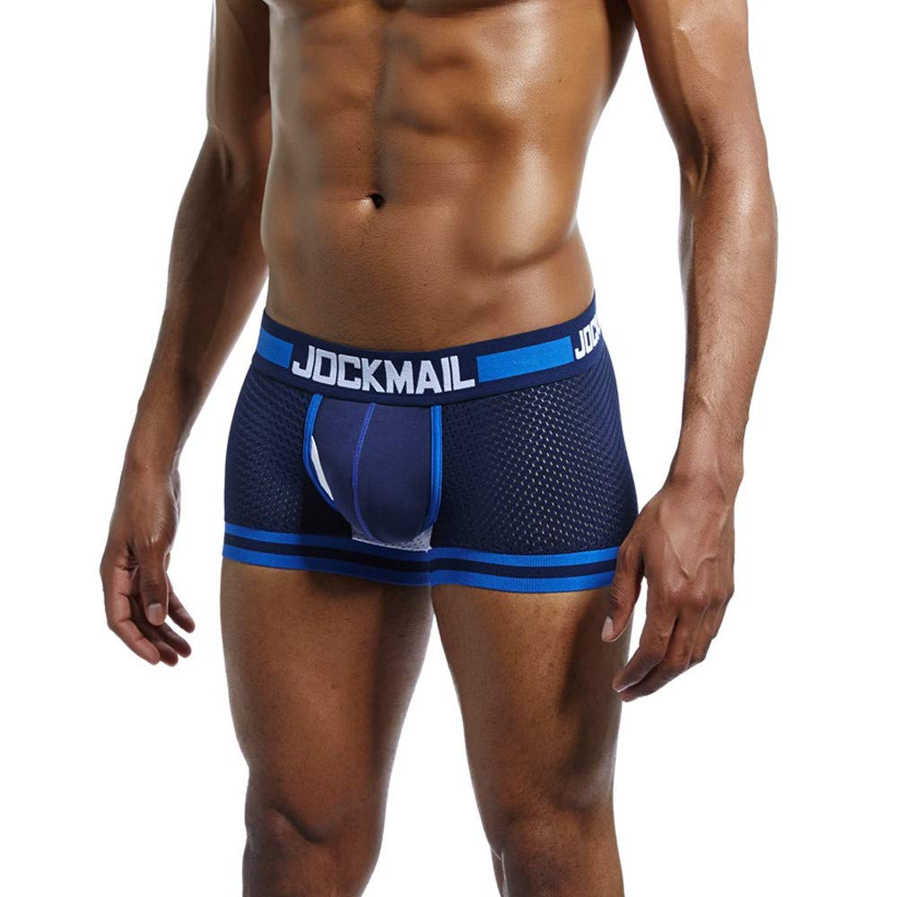 Breathable Mesh Boxer Briefs for Men - Soft Comfortable Underwear with Spliced Design | Perfect for Workout, Sports & Everyday Wear