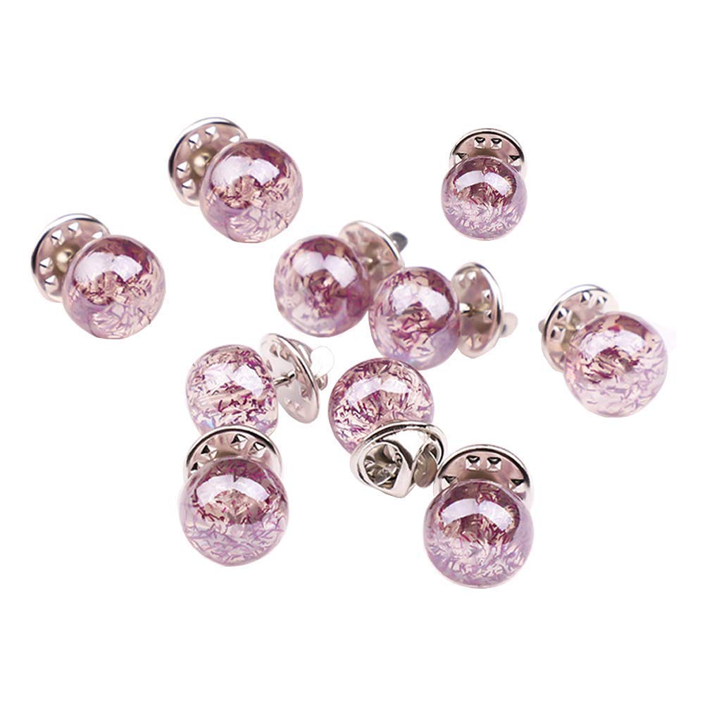 VPANG 10-Piece Women's Shirt Brooch Buttons Set - Lapel Pins, Safety Pins, Cardigan & Sweater Decorative Buttons with Buckle Tie Tacks & Pin Back Clutch - Perfect for Office Wear, Formal Attire & Fashion Accessories