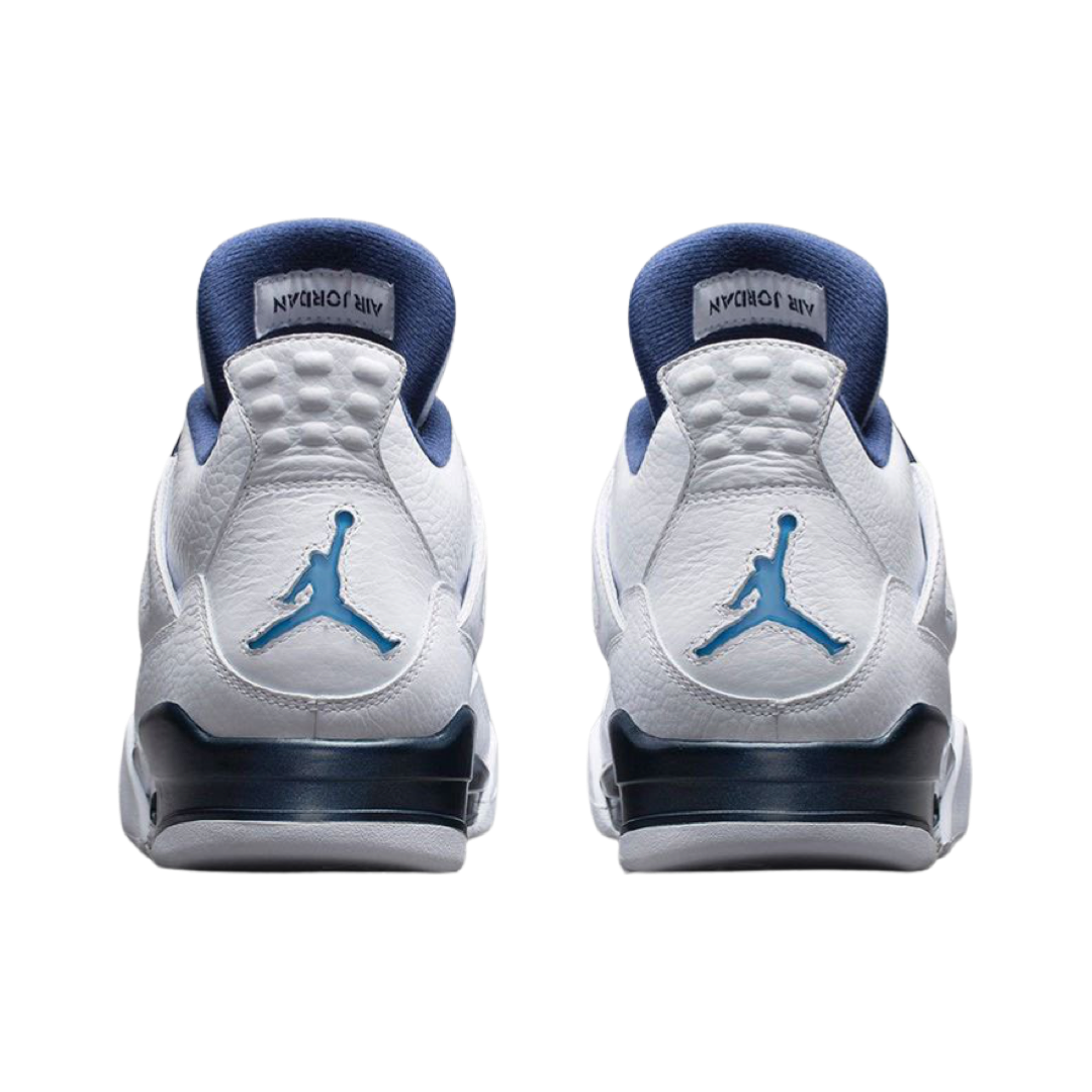 Air Jordan 4 Retro Sneakers in Columbia White, Legend Blue & Midnight Navy - Men's Basketball Shoes for Casual Wear & Street Style