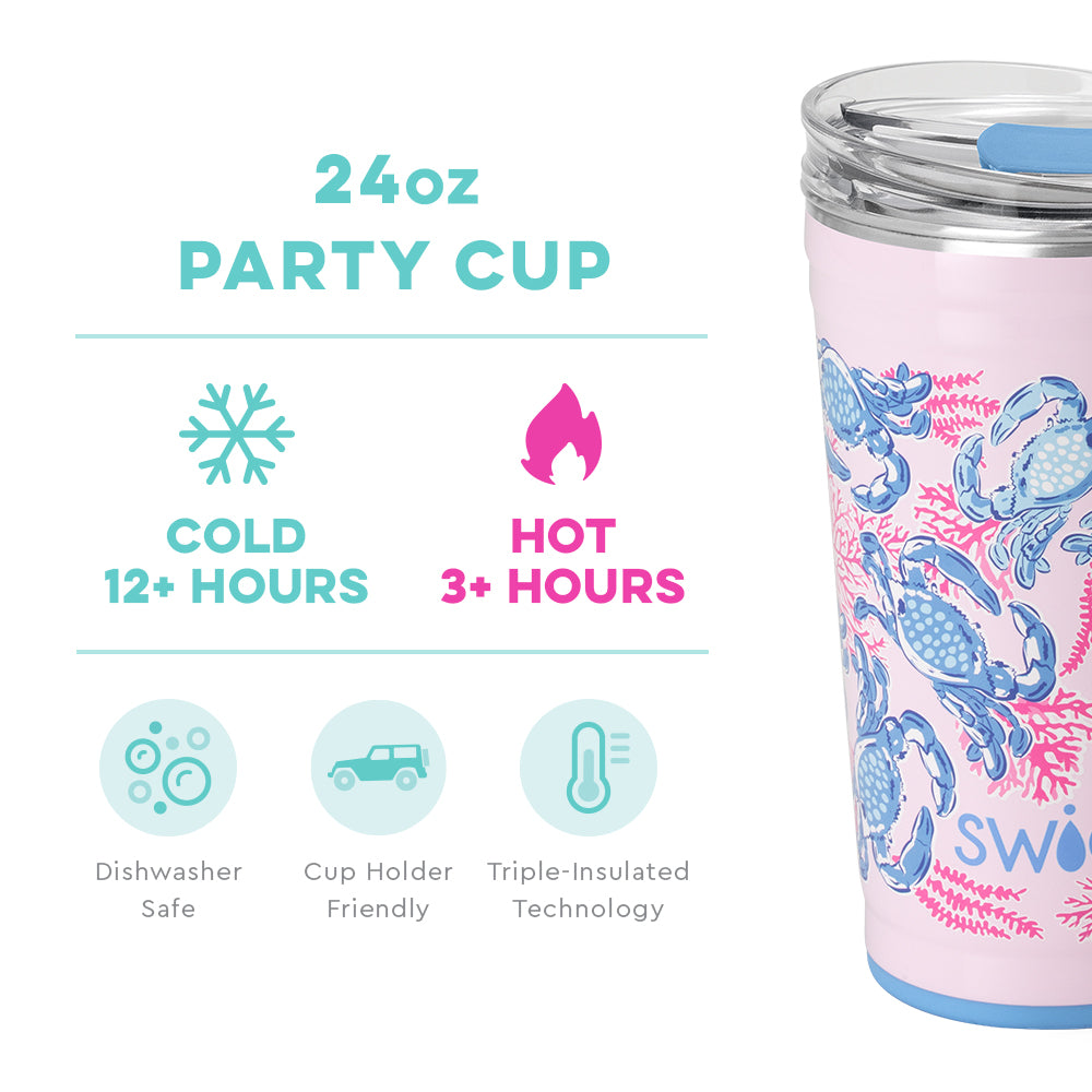 Swig Life 24oz Party Cup - Insulated Stainless Steel Tumbler for Drinks, Perfect for Parties, BBQs & Outdoor Events | BPA-Free, Leak-Proof Design
