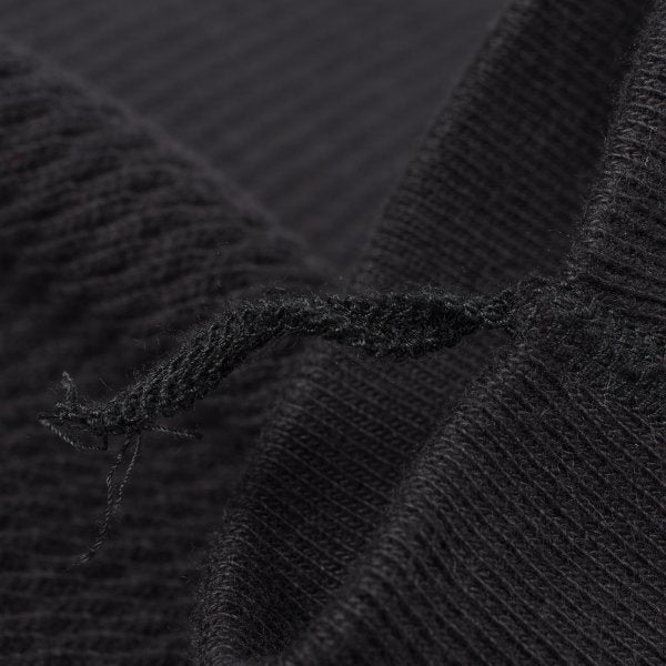 Iron Heart IHTL 1700 Men's Cotton Knit Crew Neck Long Sleeve Thermal Sweater - Black | Warm Winter Layering for Outdoor Activities & Casual Wear