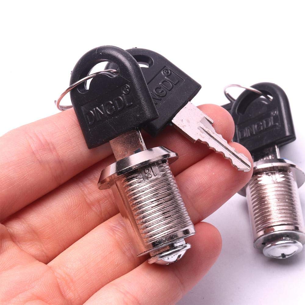 10PCS Mini 20mm/30mm Cam Locks for Mailbox, Cabinet, Drawer & Locker - Security Cam Lock with Keys (46x15x1.9mm) - DIY Home Improvement & Furniture Repair Tool - Perfect for Mailbox Security, Cabinet Organization & Storage Solutions