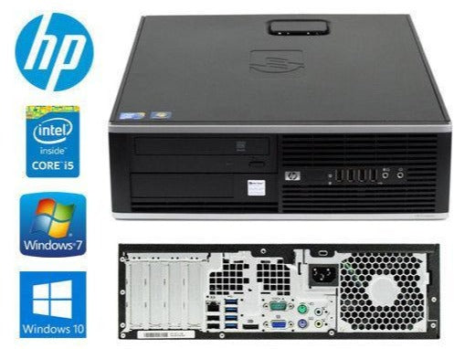 HP Compaq 8200 Elite Pro SFF Desktop PC - Intel Core i5-2400 3.1GHz, 4GB DDR3 RAM, 250GB HDD, DVD Drive, Windows 10 Pro 64-bit - Perfect for Home Office, Business Computing & Everyday Use