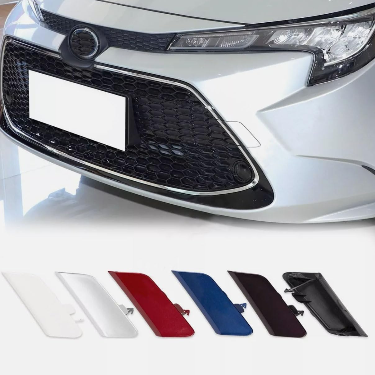 Toyota Corolla 2020-2021 Front Bumper Tow Hook Cover - Silvery for Car Protection
