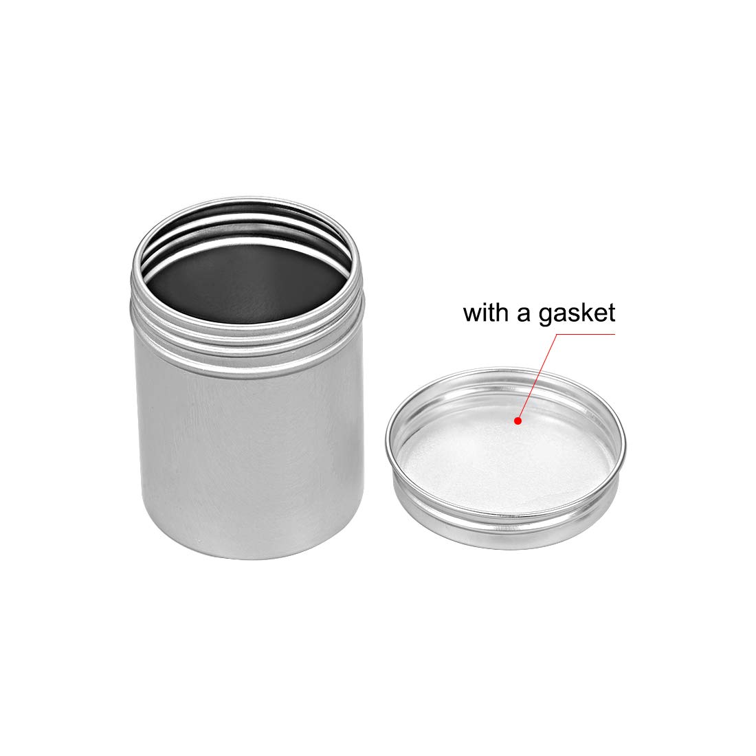 uxcell 4.4 Oz Round Aluminum Tin Can with Screw Top Metal Lid - 130ml Airtight Container for DIY Crafts, Candle Making, Storage & Organizing - Perfect for Home, Office, and Workshop Use