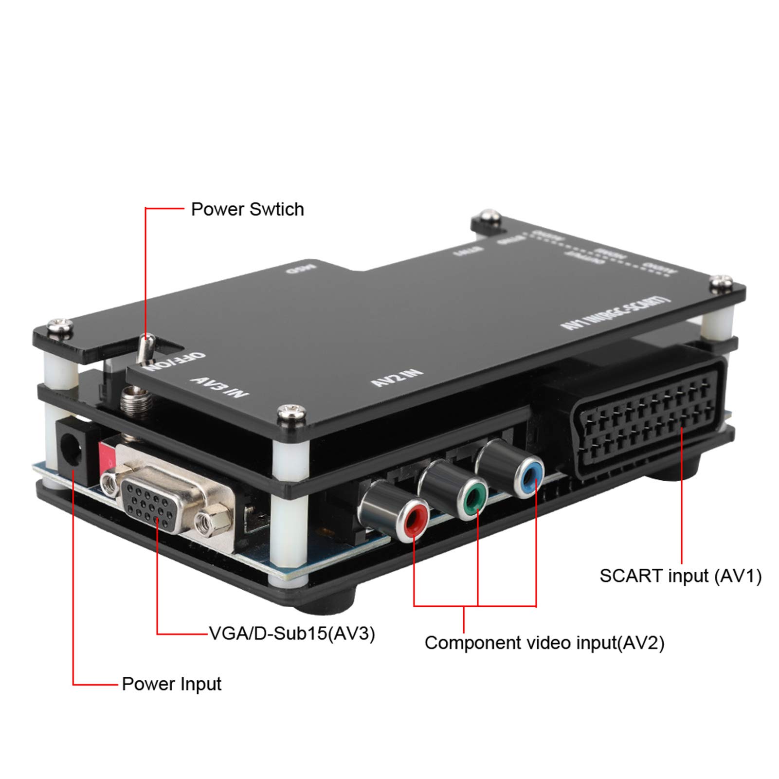 OSSC Open Source Scan Converter - SCART & VGA to HDMI Video Converter for Retro Gaming | Compatible with SFC, MD, PS, SS, PS2, Xbox & Wii | Perfect for Classic Console Setup & Streaming