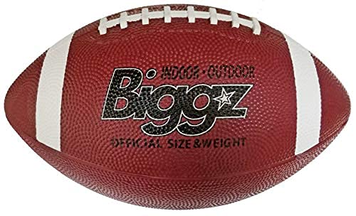 Biggz Premium Rubber Footballs for Training & Games - Official Size 9 (6/12/50 Pack Options) - Durable Outdoor Sports Equipment for Football Practice, School PE Class & Backyard Play