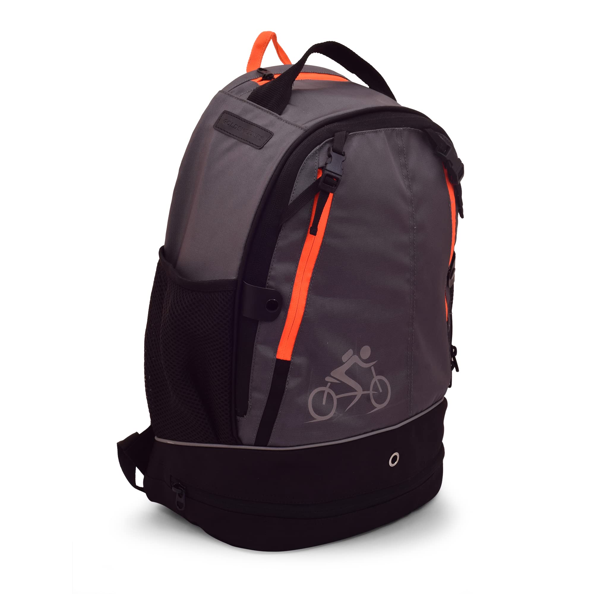 GR GOLDEN RIDERS 27L Waterproof Bicycle Backpack Satchel - Lightweight Cycling Commuter Bag for Men & Women - Perfect for Bike Rides, Hiking, Travel & Outdoor Adventures (Grey)