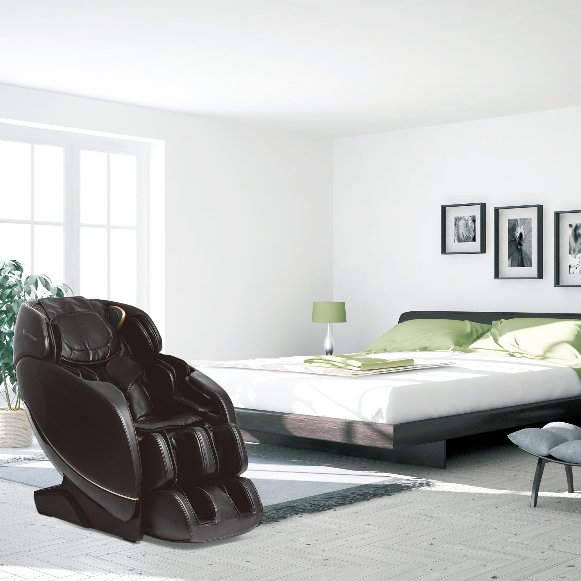 Inner Balance Jin 2.0 Full Body Massage Chair with Zero Gravity Recliner - Shiatsu Massage for Home & Office Relaxation
