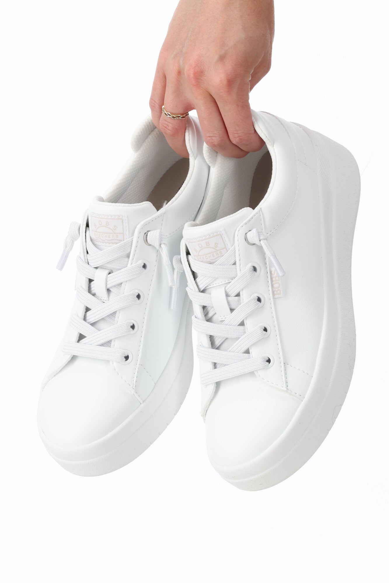Skechers D'Lites Women's Comfortable Walking Shoes - Lightweight Slip-On Sneakers with Memory Foam for Casual Wear, Work & Travel | White