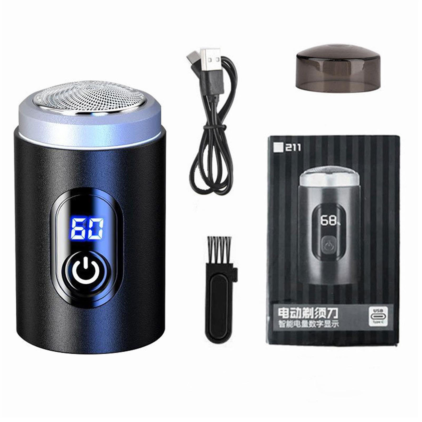 Professional Rechargeable Electric Shaver for Men - Cordless Beard Trimmer with Travel Case, Smooth Face Shaving for Home & Travel Use - Perfect Gift for Dad & Groom
