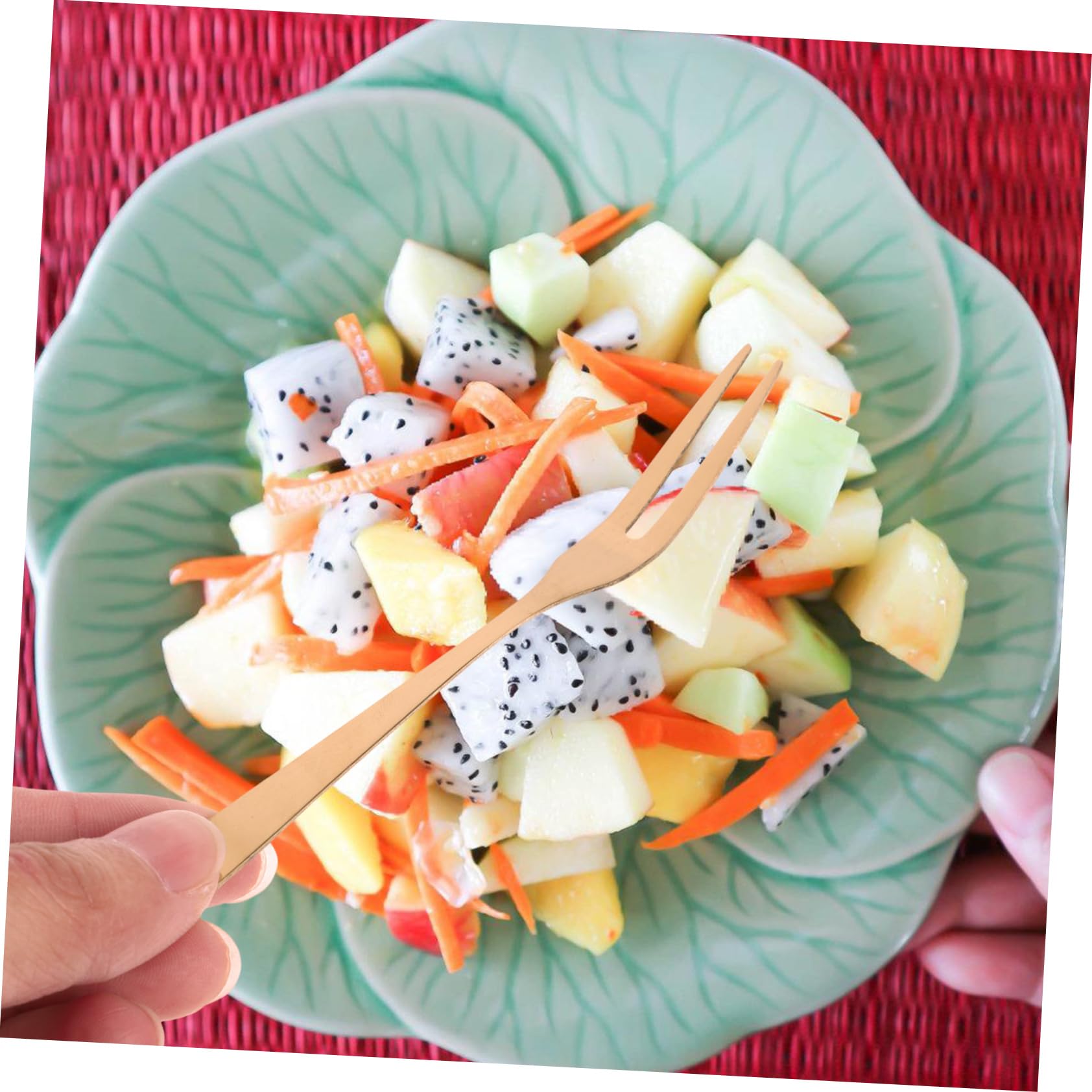 10-Pack Reusable Stainless Steel Fruit Forks & Picks - Perfect for Parties, Picnics, and Fruit Platters - Durable & Eco-Friendly Dessert Utensils