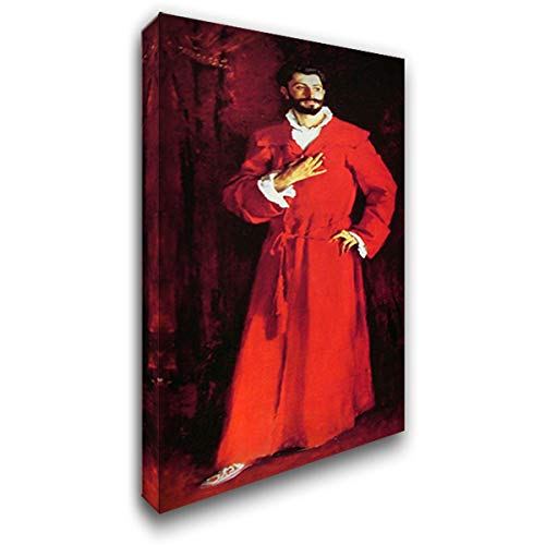 John Singer Sargent Dr Pozzi at Home 16x24 Inch Gallery Wrapped Canvas Art Print - Perfect for Living Room, Bedroom & Office Wall Decor