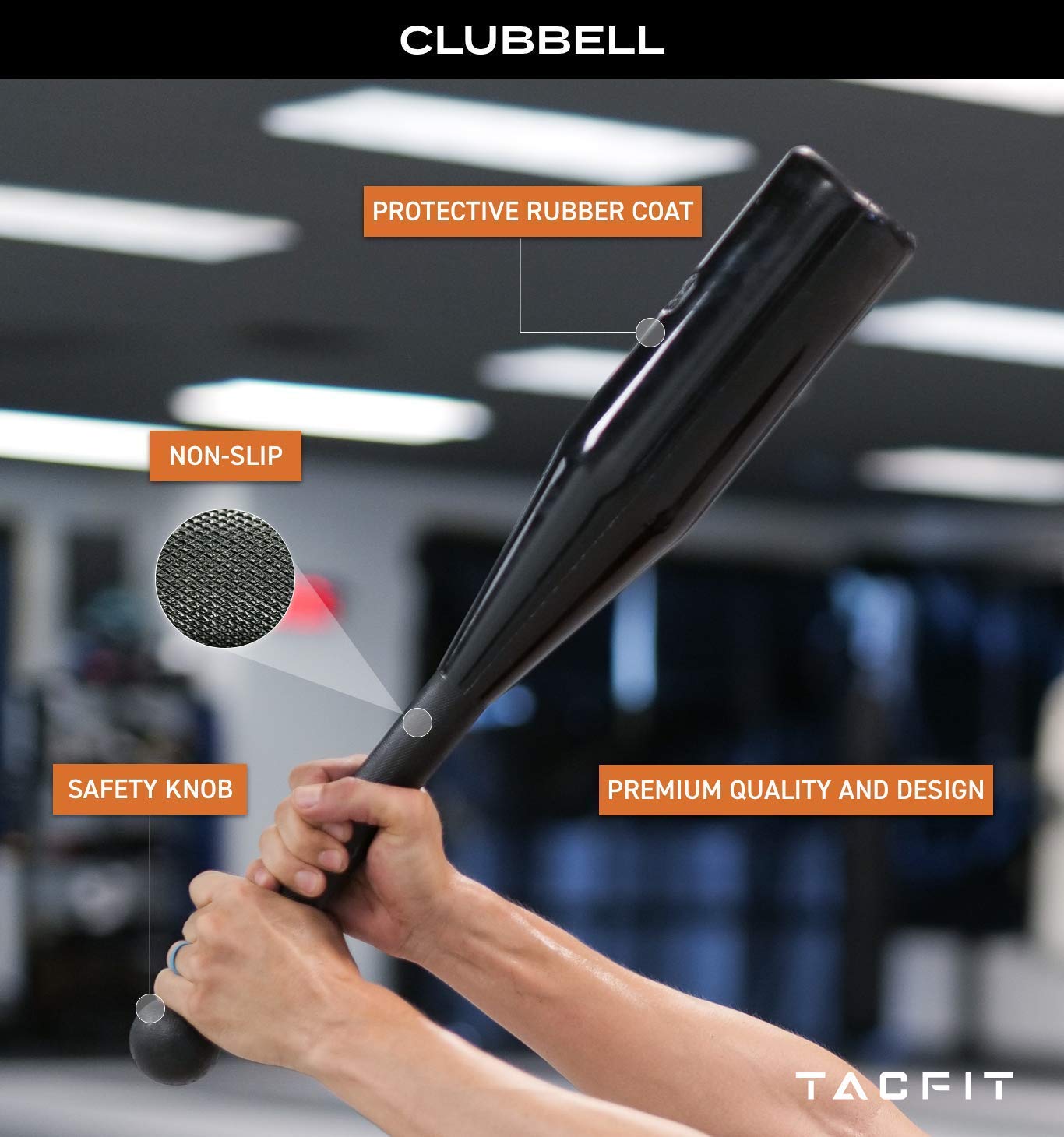 TACFIT Clubbells ® - Premium Patented Steel Indian Clubs for Shoulder Strength & Functional Training | Perfect for Home Gym, CrossFit, and Mobility Workouts