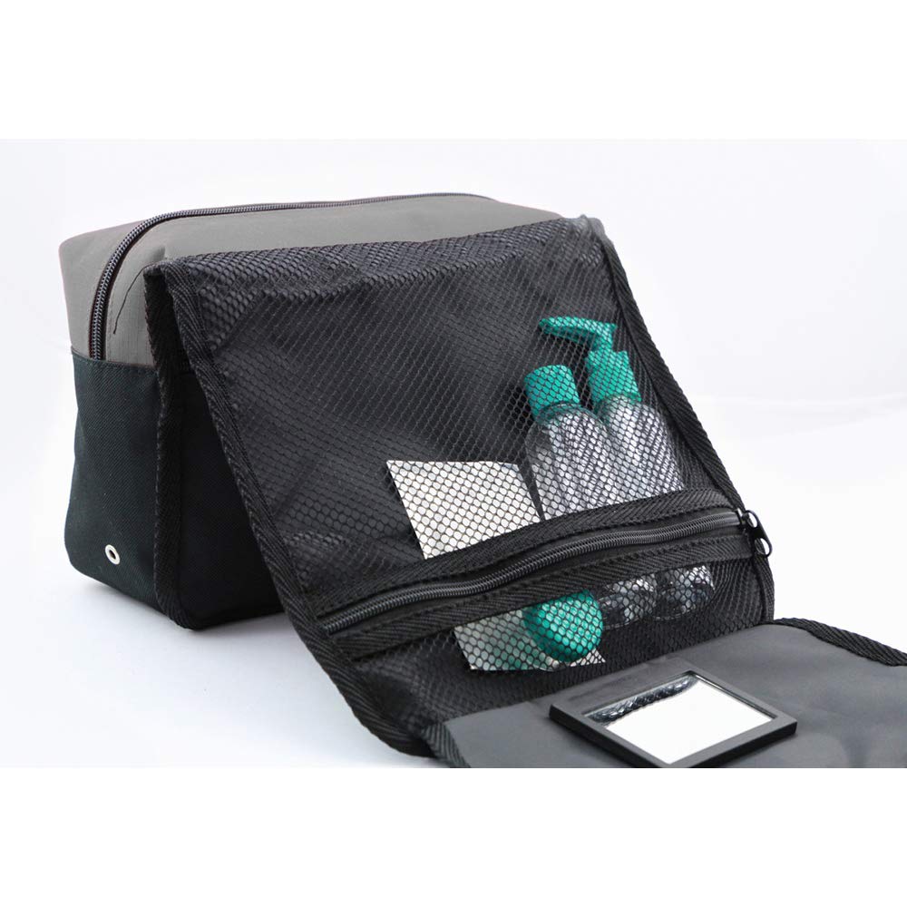 Shugon Bristol Folding Travel Toiletry Bag - 4L Waterproof Cosmetic Organizer for Women & Men - Perfect for Airplane, Camping, Gym (Royal/Black)