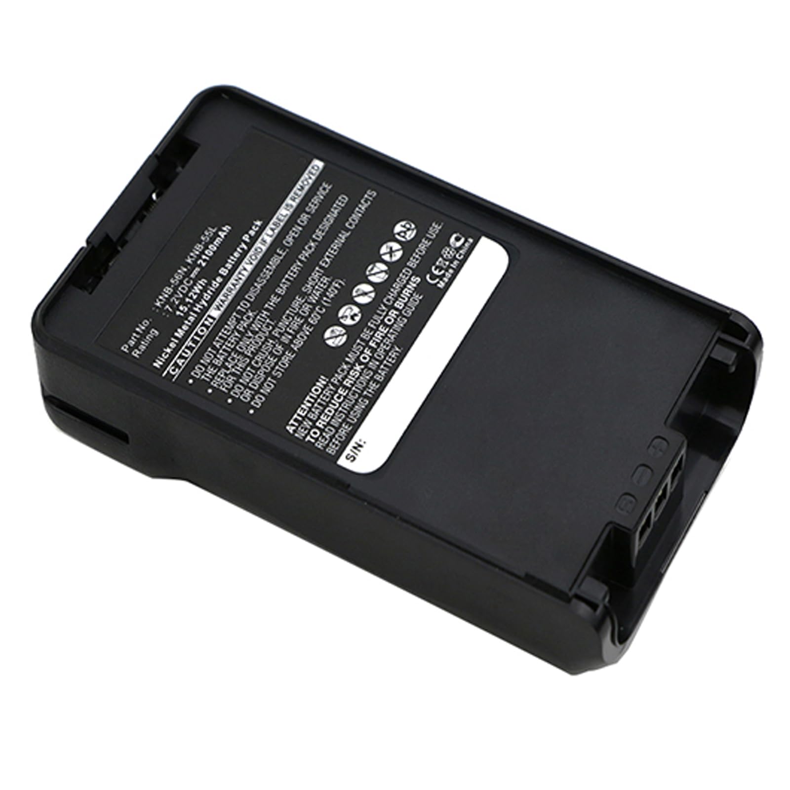 Synergy Digital 2-Way Radio Battery - High Capacity 2100mAh Ni-MH 7.2V Replacement for Kenwood KNB-56N & KNB-24L - Perfect for Business, Security, and Outdoor Communication