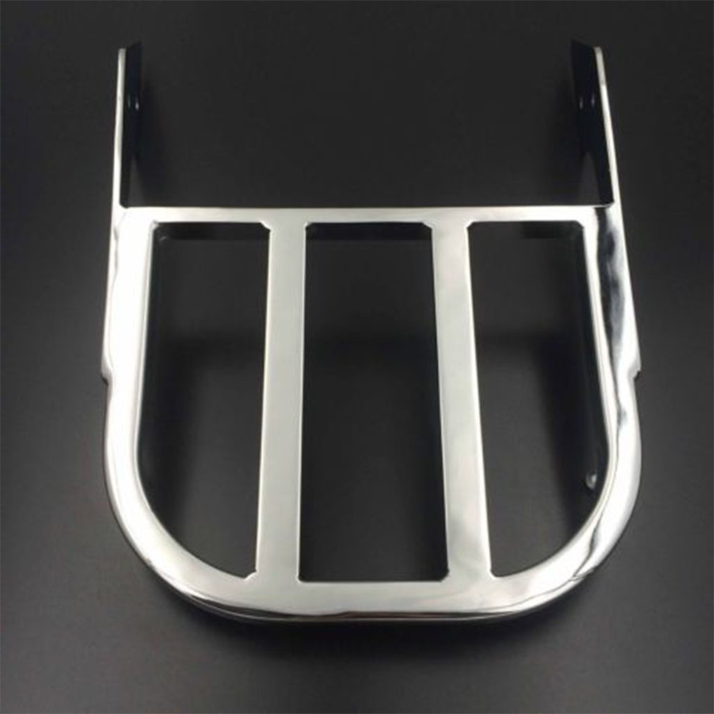 Chrome Motorcycle Solo Seat Sissy Bar Luggage Rack for Honda VTX 1300C (2002-2006) & VTX 1800C (2002-2011) & VTX 1800F (2005-2011) - Heavy Duty Rear Cargo Rack for Long Distance Cruising & Touring