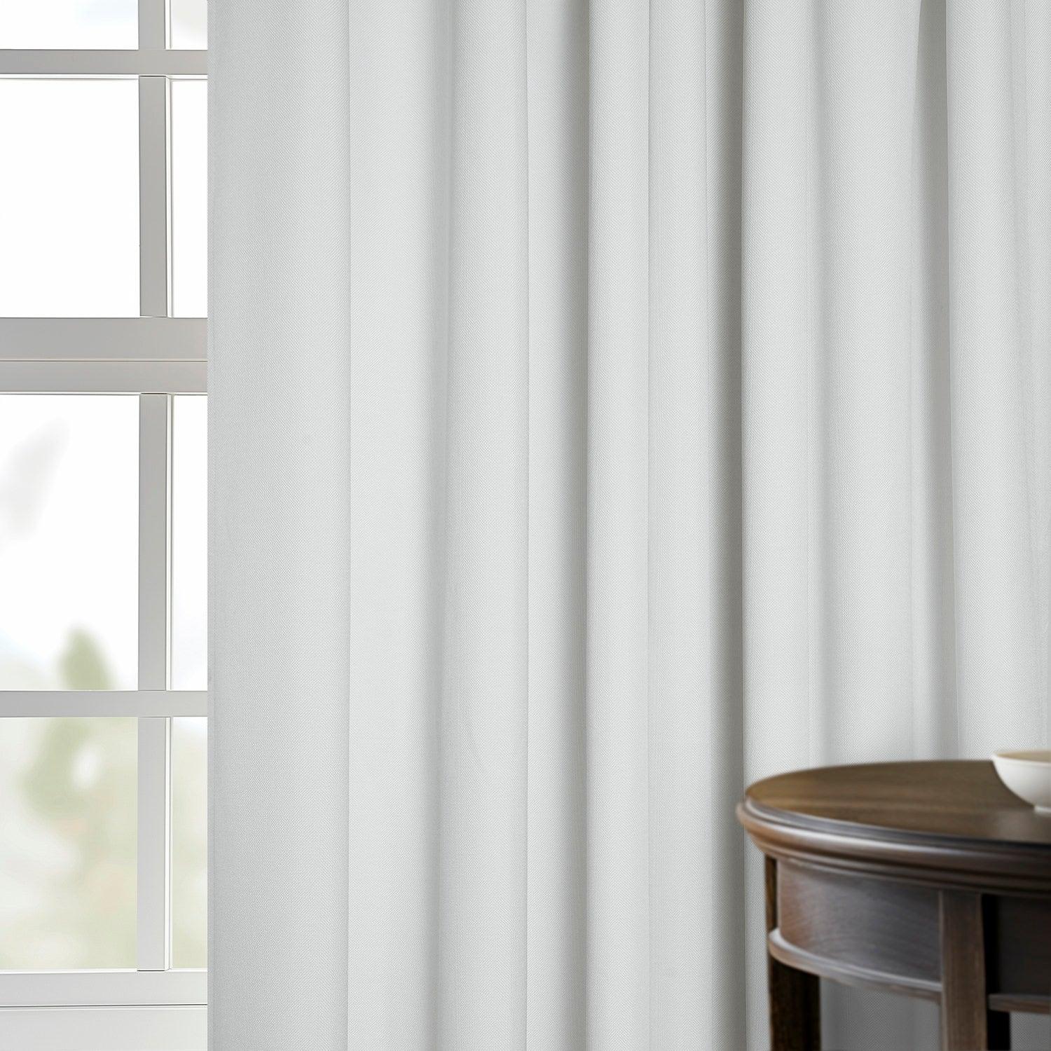 Off White French Pleat Performance Linen Blackout Curtains for Bedroom & Living Room - Thermal Insulated Hotel Style Drapes for Light Blocking & Privacy