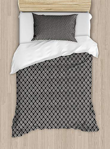 Charcoal Grey and Off White