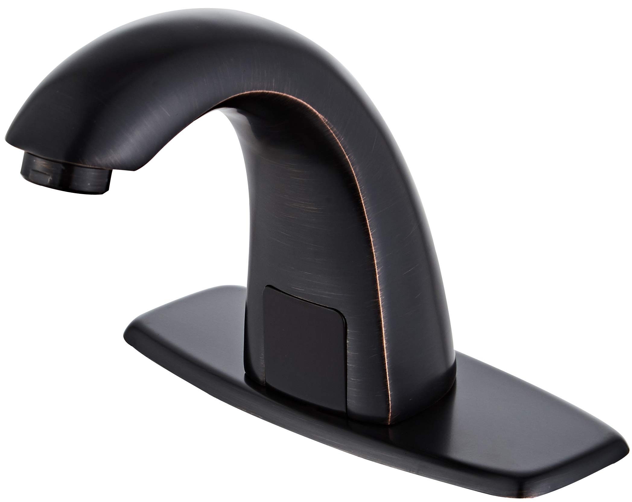 Luxice Automatic Touchless Bathroom Sink Faucet - Oil Rubbed Bronze Finish with Hole Cover Plate | Water Saving Sensor Faucet for Home, Hotel, and Public Restrooms