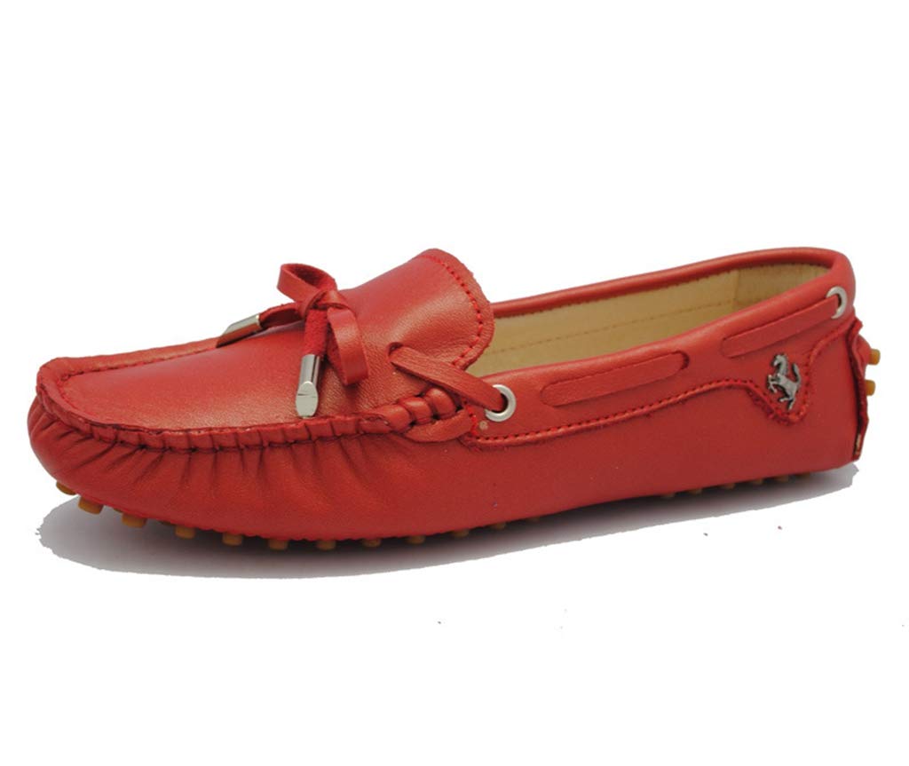 **Women's Slip-On Loafers - Comfortable Leather Boat Shoes with Rubber Sole for Walking, Driving, Running & Outdoor Activities | Perfect for Casual Wear, Weekend Outings & Travel**
