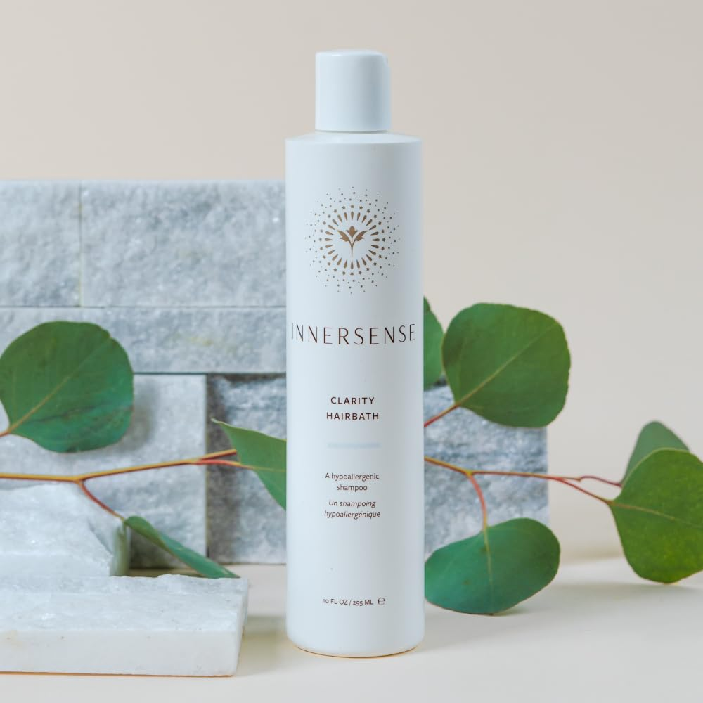 INNERSENSE Organic Beauty Clarity Hairbath - Hypoallergenic Shampoo for Sensitive Scalp | Sulfate-Free & Vegan Hair Care | Perfect for Daily Use & Color-Treated Hair