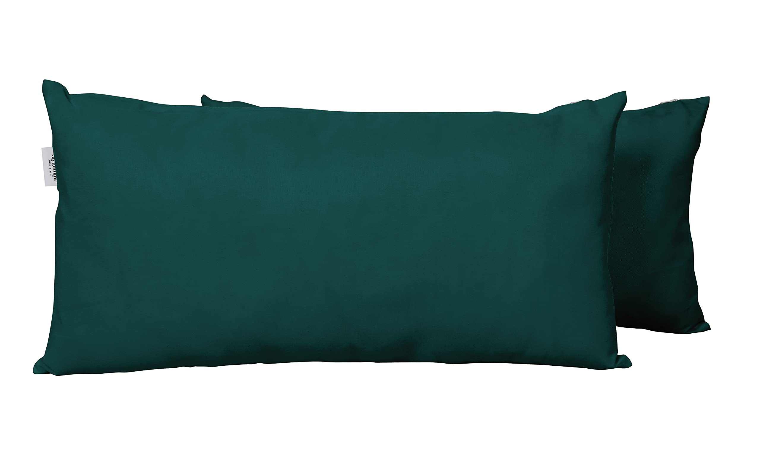 Waterproof All-Weather Teal Blue Polyester Lumbar Pillow Set of 2 - Indoor/Outdoor Decorative Throw Pillows for Patio Furniture, Sofa & Bed - Perfect for Living Room, Garden and Poolside Relaxation
