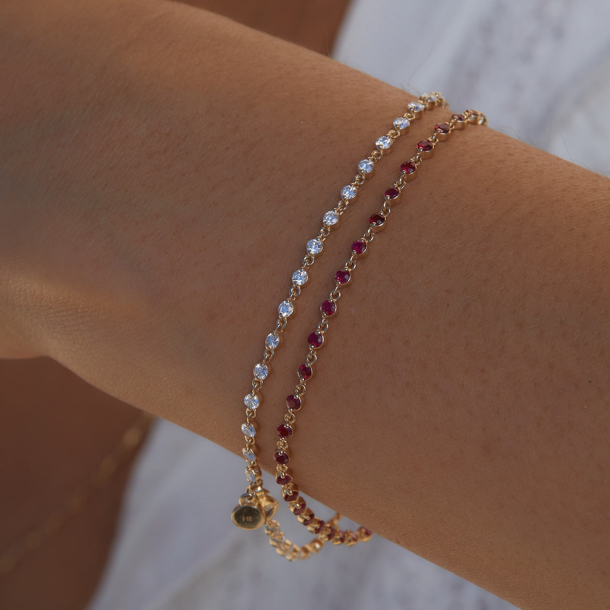 Wrapped in Rubies Bracelet - Elegant Sterling Silver Jewelry with Genuine Gemstones for Women | Perfect for Parties, Weddings & Special Occasions