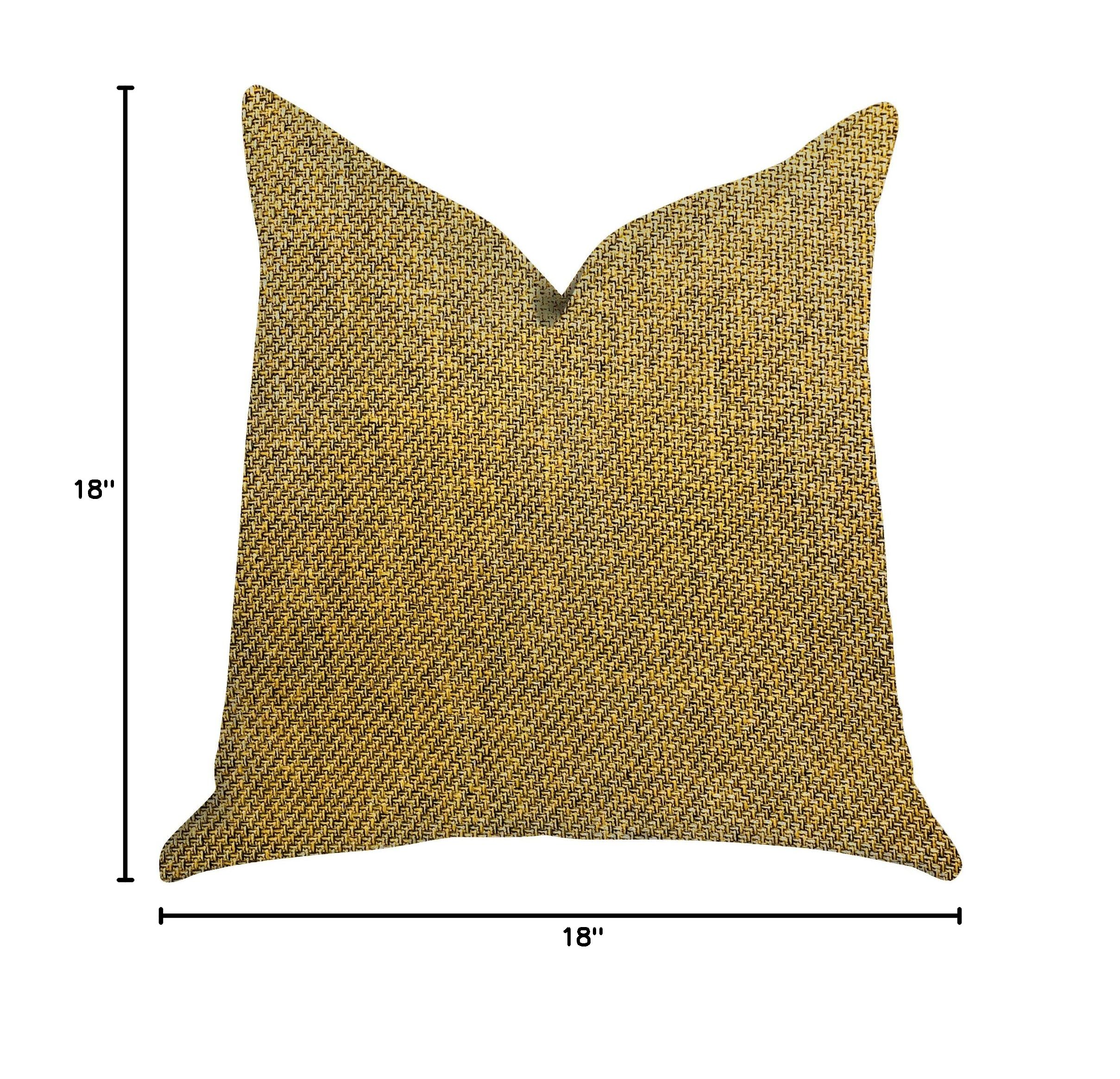 Plutus Brands Mustard Seed Double Sided Luxury Throw Pillow - 18x18 Inches Soft Decorative Cushion for Sofa, Bed & Living Room - Yellow Home Decor Accent Pillow