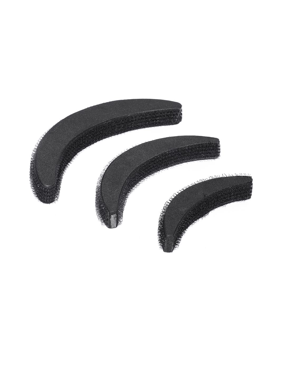 CHRONEX 3-Pack Hair Donut Bun Maker Set - Large, Medium & Small Sizes (10g, 15g, 20g) - Black Hair Styling Tools for Women & Girls - Perfect for Updos, Ponytails & Special Occasions