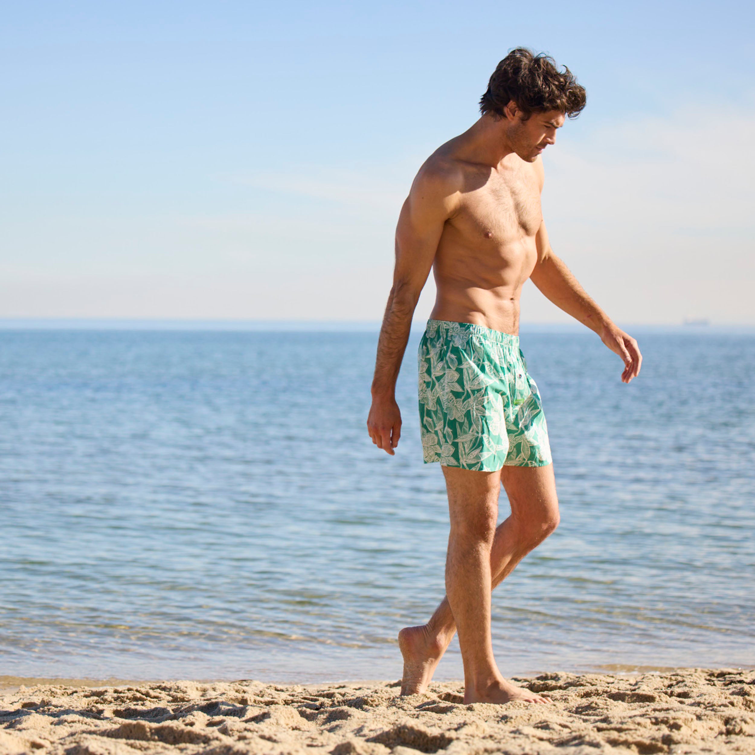 Premium Men's Maui Blossoms Bamboo Boxer Shorts - Breathable & Eco-Friendly Underwear for Daily Comfort | Perfect for Travel, Lounging & Sleep