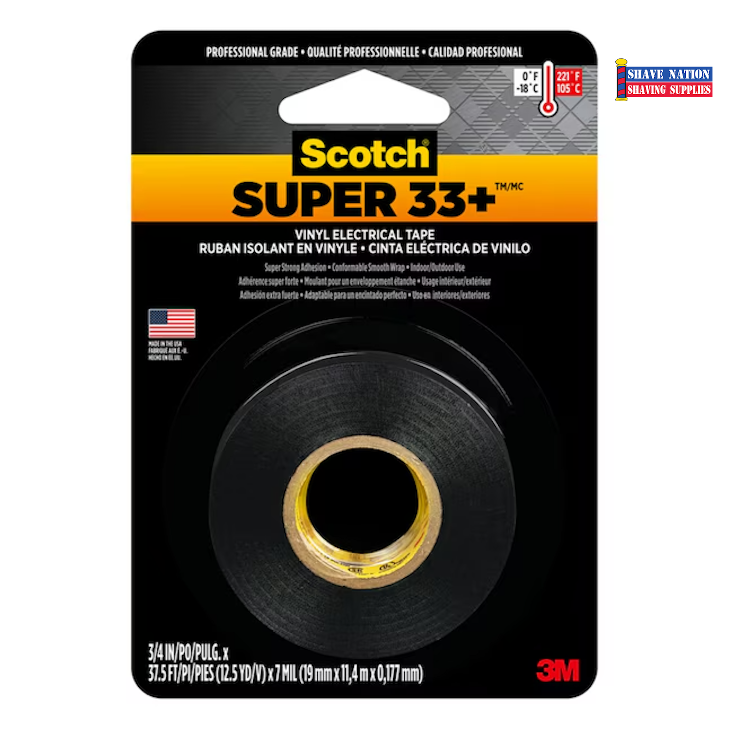 Scotch 33+ Straight Razor Spine Protective Tape - Premium Blade Guard for Safety & Precision Shaving - Ideal for Barbershops, Home Grooming & Travel Kits