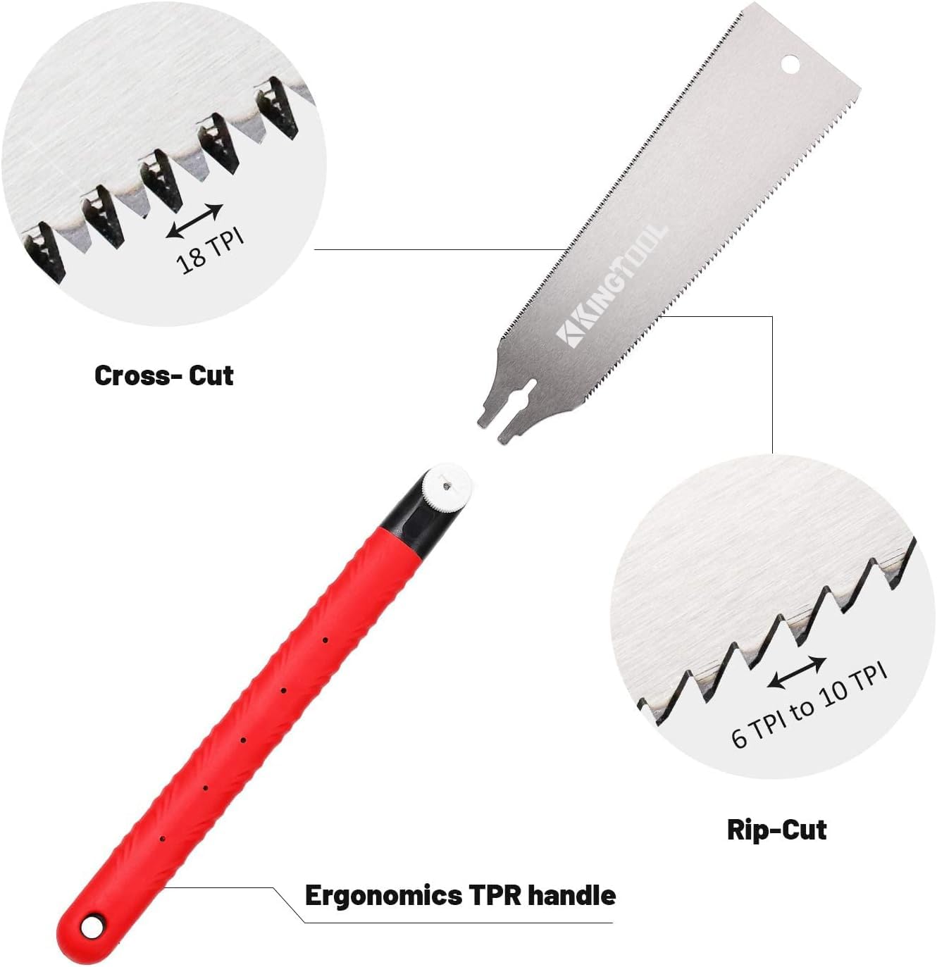 Professional 10 Inch Japanese Ryoba Pull Saw - Double Edge Flush Cut Hand Saw for Woodworking | Includes Portable Storage Bag | Perfect for Carpentry, DIY Projects & Fine Wood Cutting