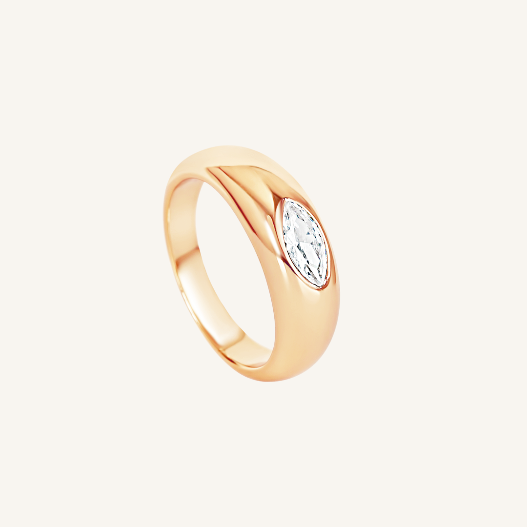 Exquisite Louvre Marquise Ring - Vintage Inspired Elegant Jewelry for Women | Perfect for Weddings, Anniversaries & Special Occasions