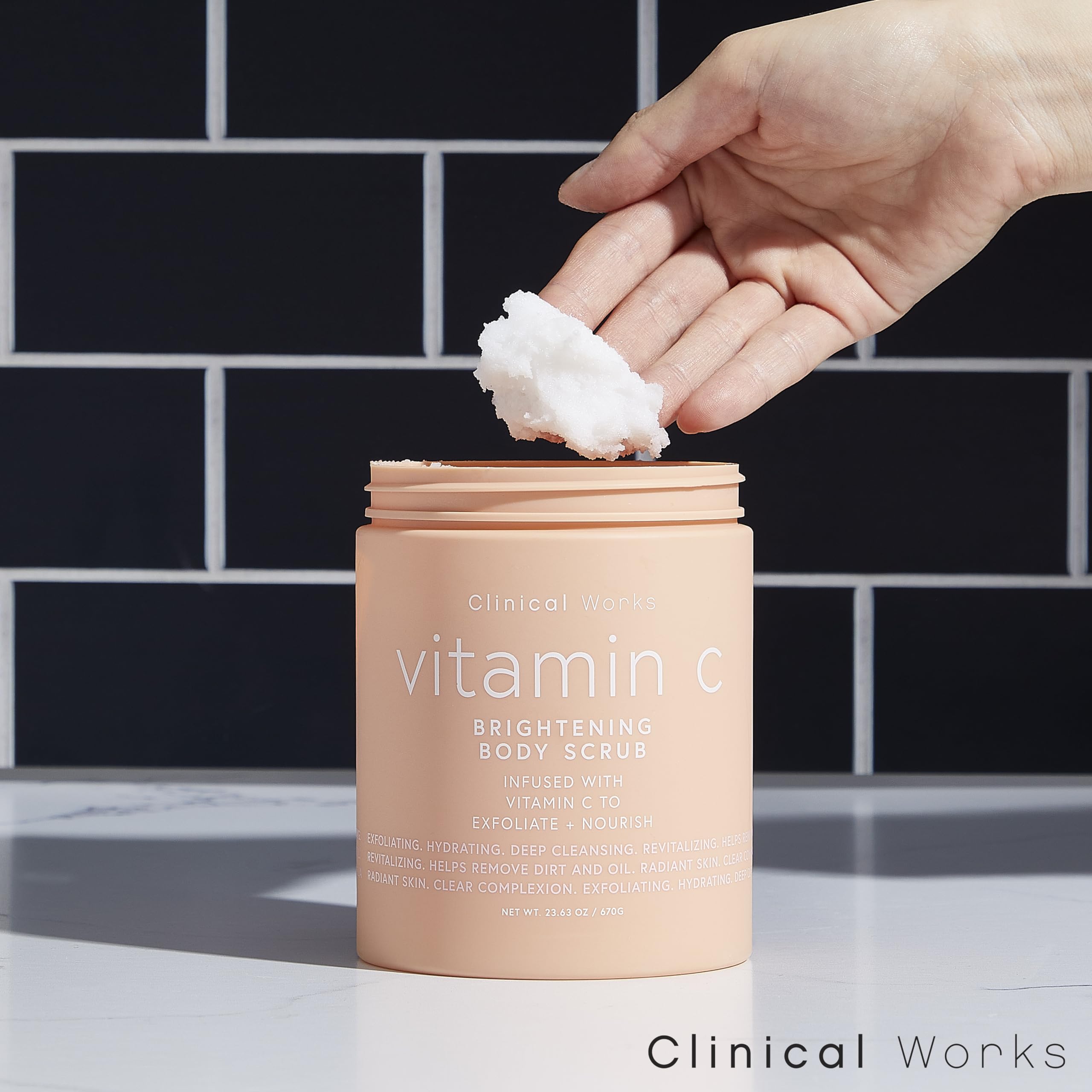 Exfoliating Body Scrub with Vitamin C - 23.63 Oz Body Cleanser for Nourished & Smooth Skin | Daily Body Wash for Soft, Glowing Skin | Perfect for Shower & Spa Days