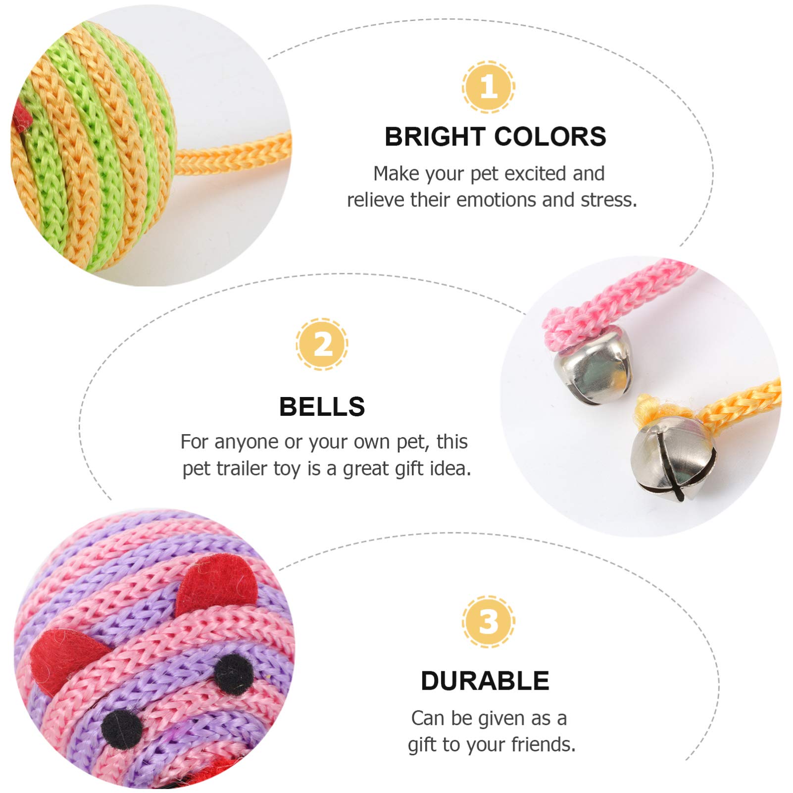 8pcs Interactive Cat & Dog Teaser Toy Set - Nylon Mouse Ball for Puppy Kitten Playtime - Perfect for Indoor Pet Exercise and Bonding Fun