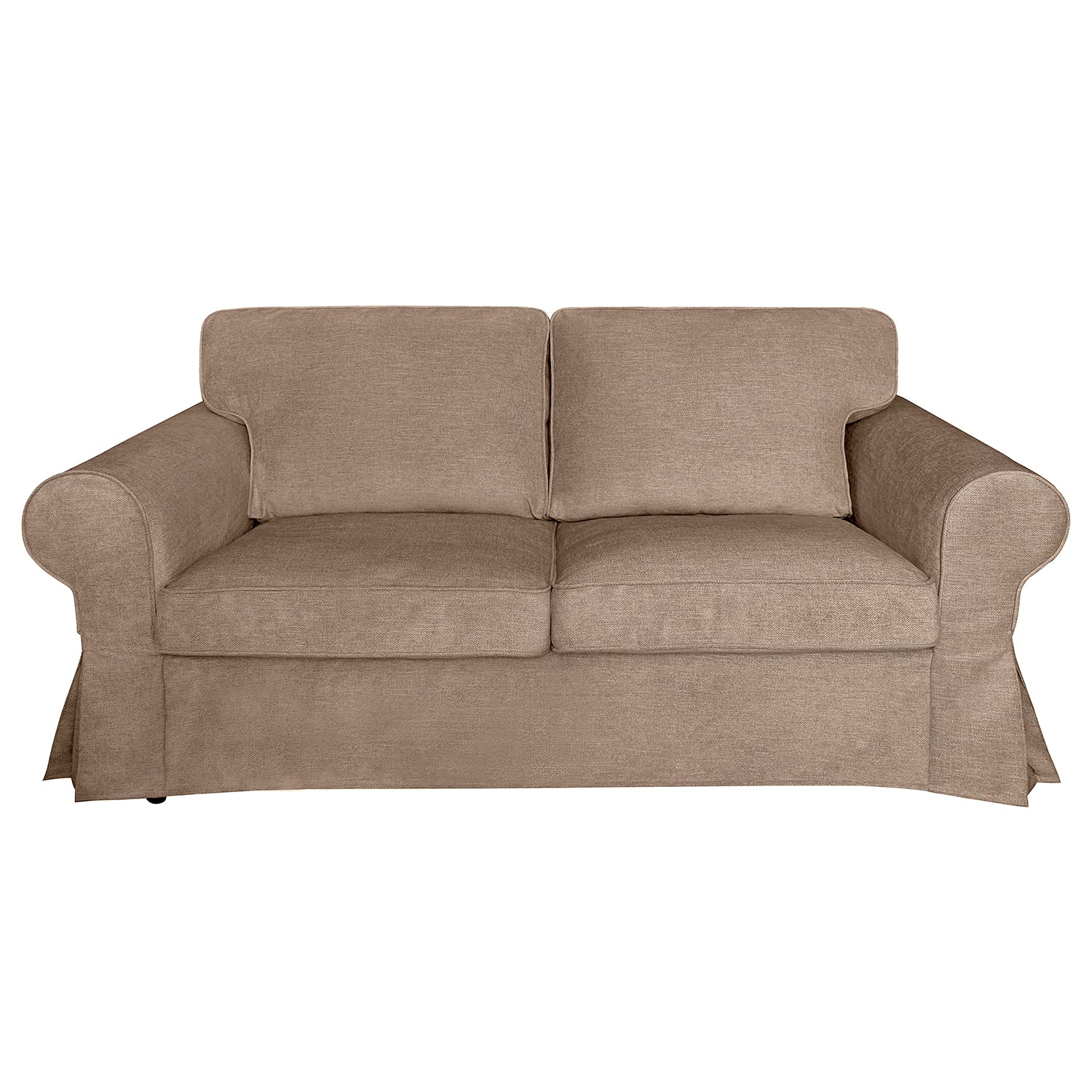 CRIUSJA Sofa Slipcover for IKEA Ektorp Loveseat - 2 Cushion Couch Cover with Removable Cushion Covers (8018-5, Loveseat) - Perfect for Living Room, Apartment & Home Decor Protection