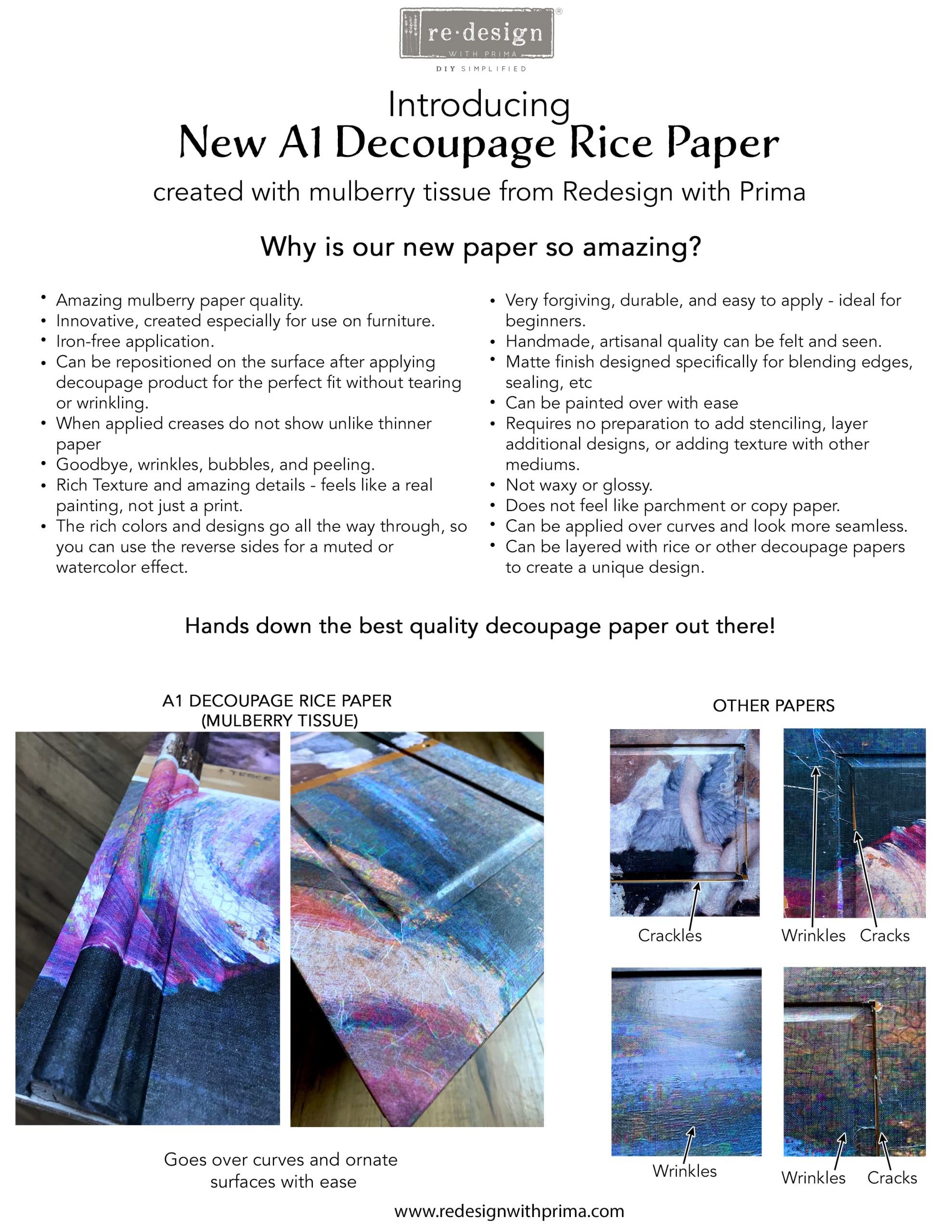 Prima Decoupage Decor Tissue Paper - Dancer Design 23.4
