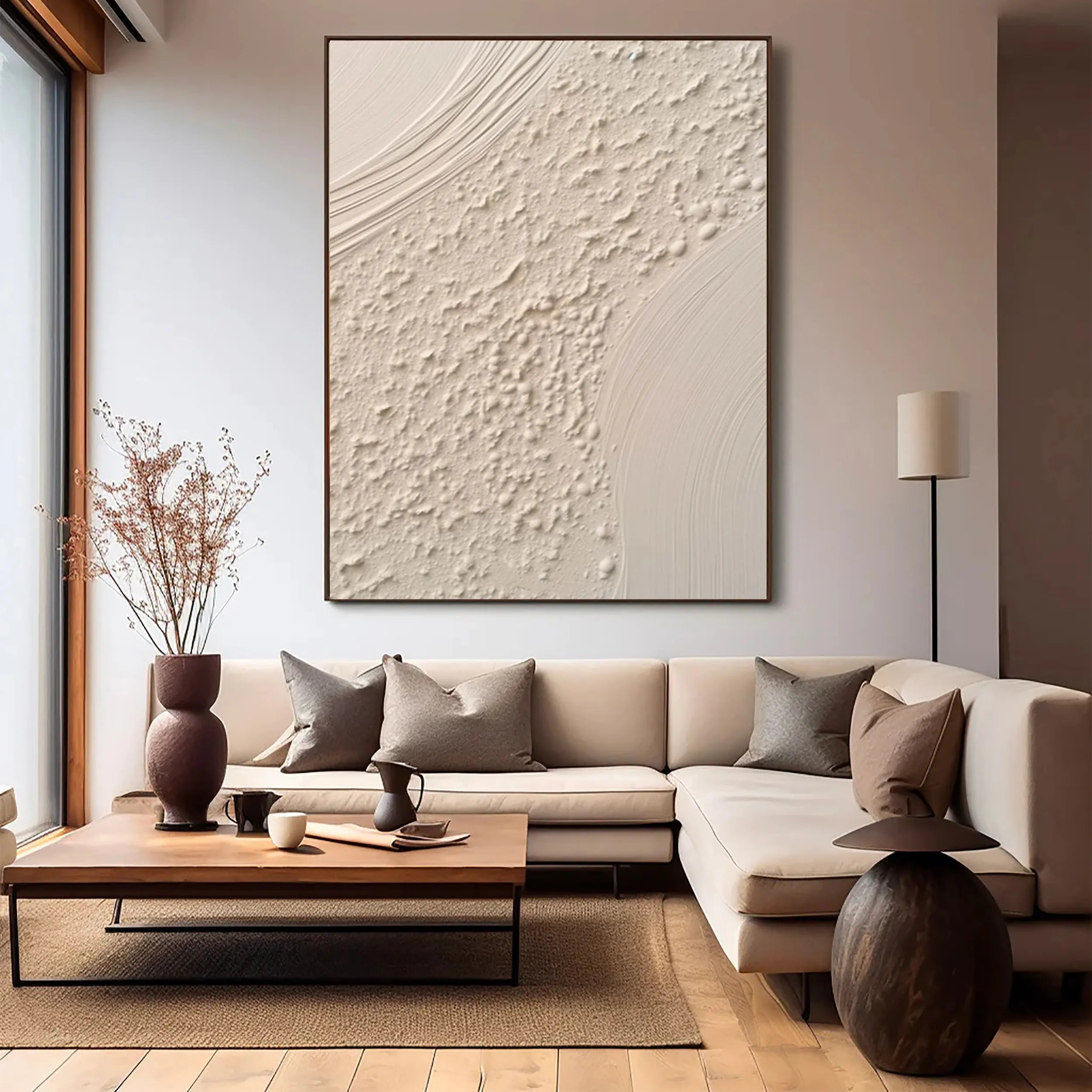 Beige & Brown Abstract Wall Art Print #BB094 - Modern Home Decor for Living Room, Bedroom & Office