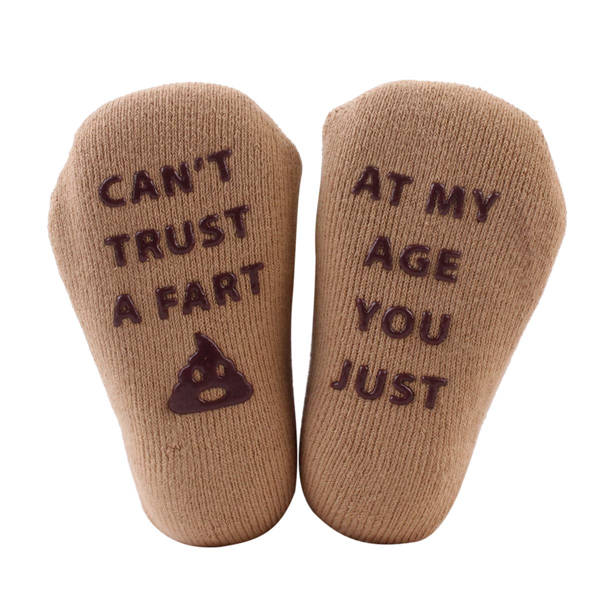 Haokaini Baby Funny Saying Letter Present Socks - Soft Combed Cotton Anti-Slip Ankle Socks for Infants & Toddlers | Cute Baby Shower Gifts & Newborn Essentials for Daily Wear, Photo Shoots & Special Occasions