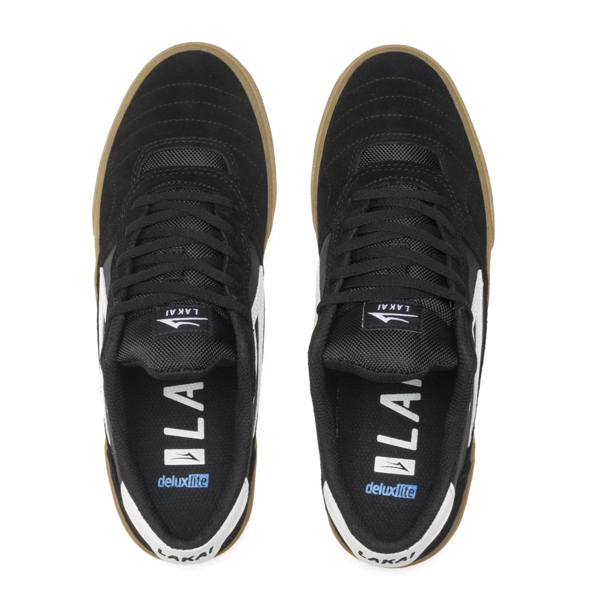 Lakai Cambridge Black Gum Suede Skate Shoes - Men's Classic Casual Sneakers for Streetwear & Skateboarding