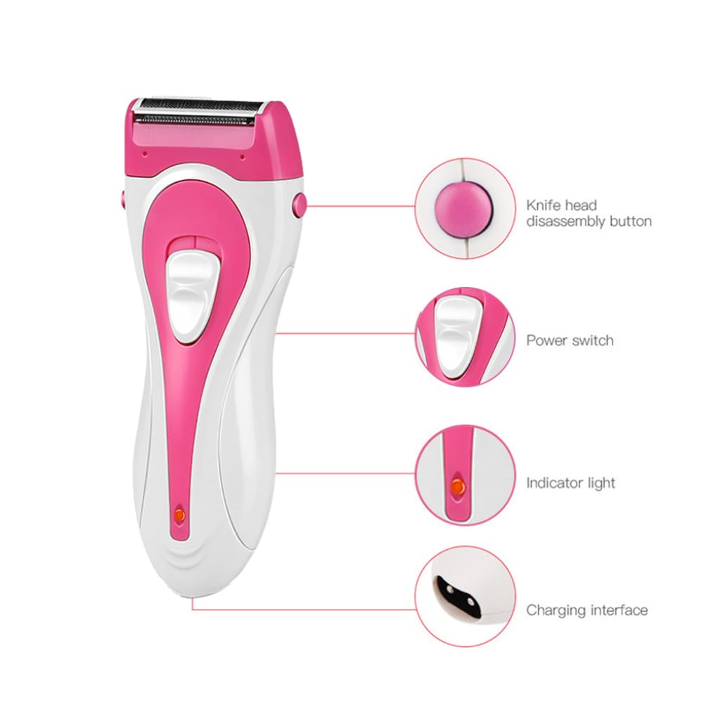 Electric Lady Shaver & Epilator for Women - Painless Hair Removal for Legs, Arms, Armpits & Body - Rechargeable Cordless Trimmer for Smooth Skin - Perfect for Travel, Gym & Home Use