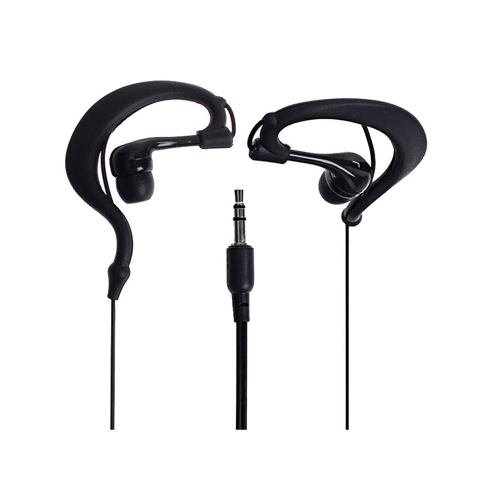 Waterproof Sports Wired Earbuds with 3.5mm Jack, Secure Hook Design for Swimming, Diving, Running & Workouts - Compatible with MP3/MP4 Players & Smartphones (Black) - Perfect for Gym, Swimming Pool & Outdoor Activities