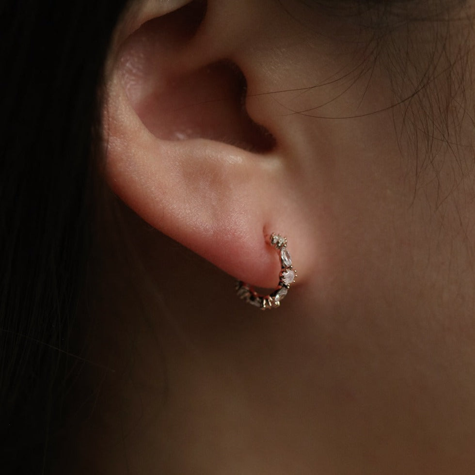 Pastel Semi Hoop Earrings for Women - Dainty Gold Plated Minimalist Huggie Hoops - Perfect for Everyday Wear, Work, and Special Occasions