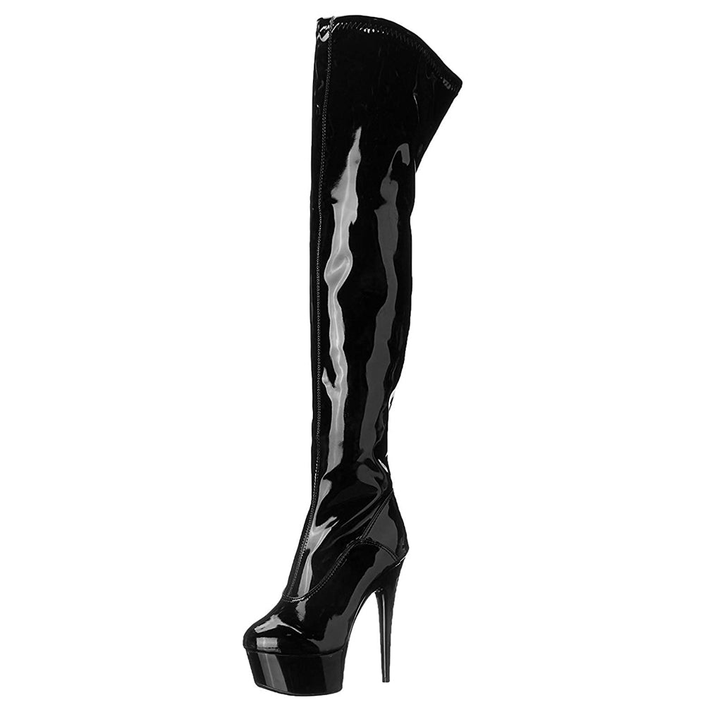 Ellie Shoes Fantasy 6 Inch Stiletto Heel Platform Thigh High Boots for Women - Sexy Party, Nightclub & Cosplay Outfits