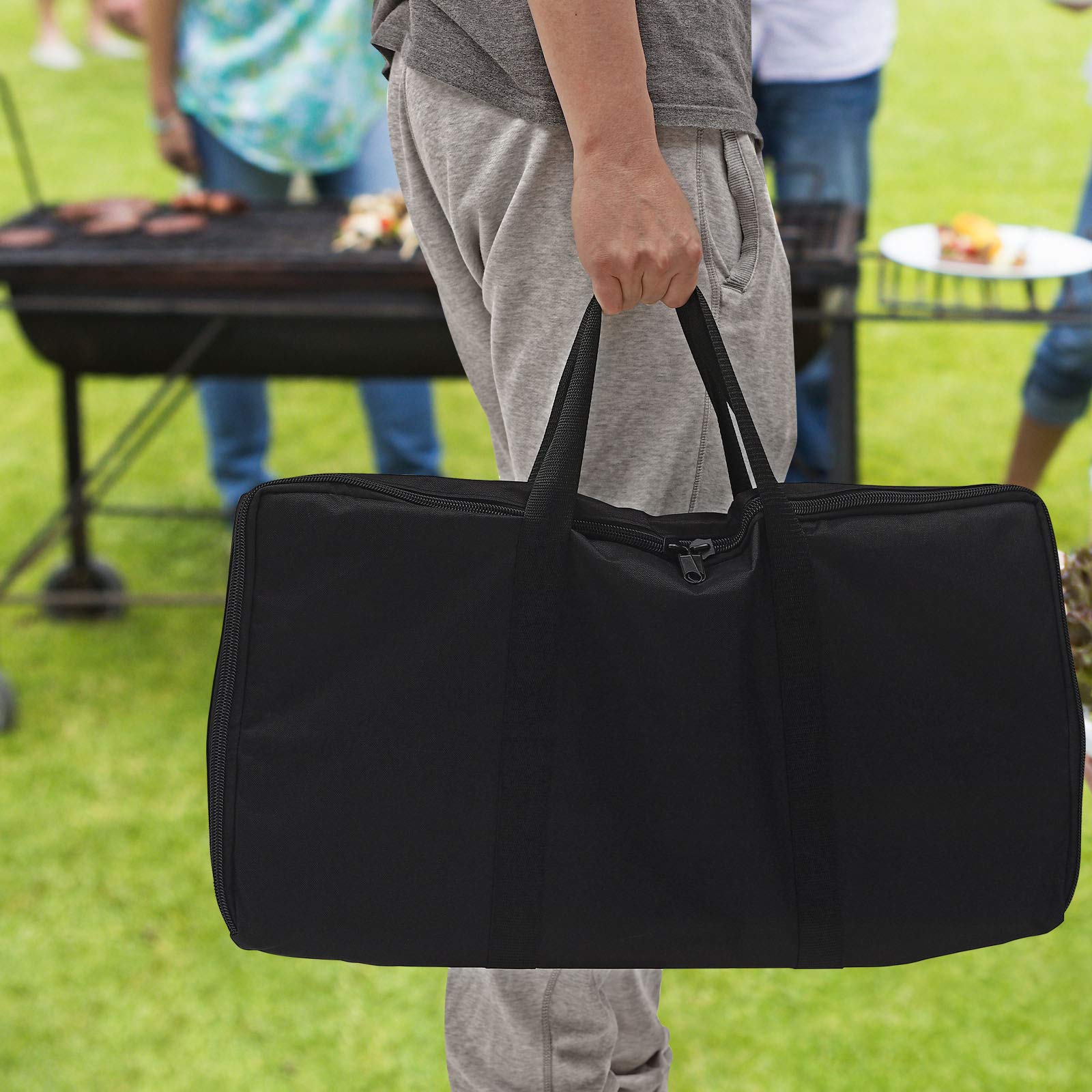 MixRBBQ Cast Iron Griddle with Carrying Bag - Compatible with Coleman RoadTrip Swaptop Grills | Nonstick Outdoor BBQ & Camping Cooking Griddle | Perfect for Backyard Grilling, Tailgating & Camping Trips
