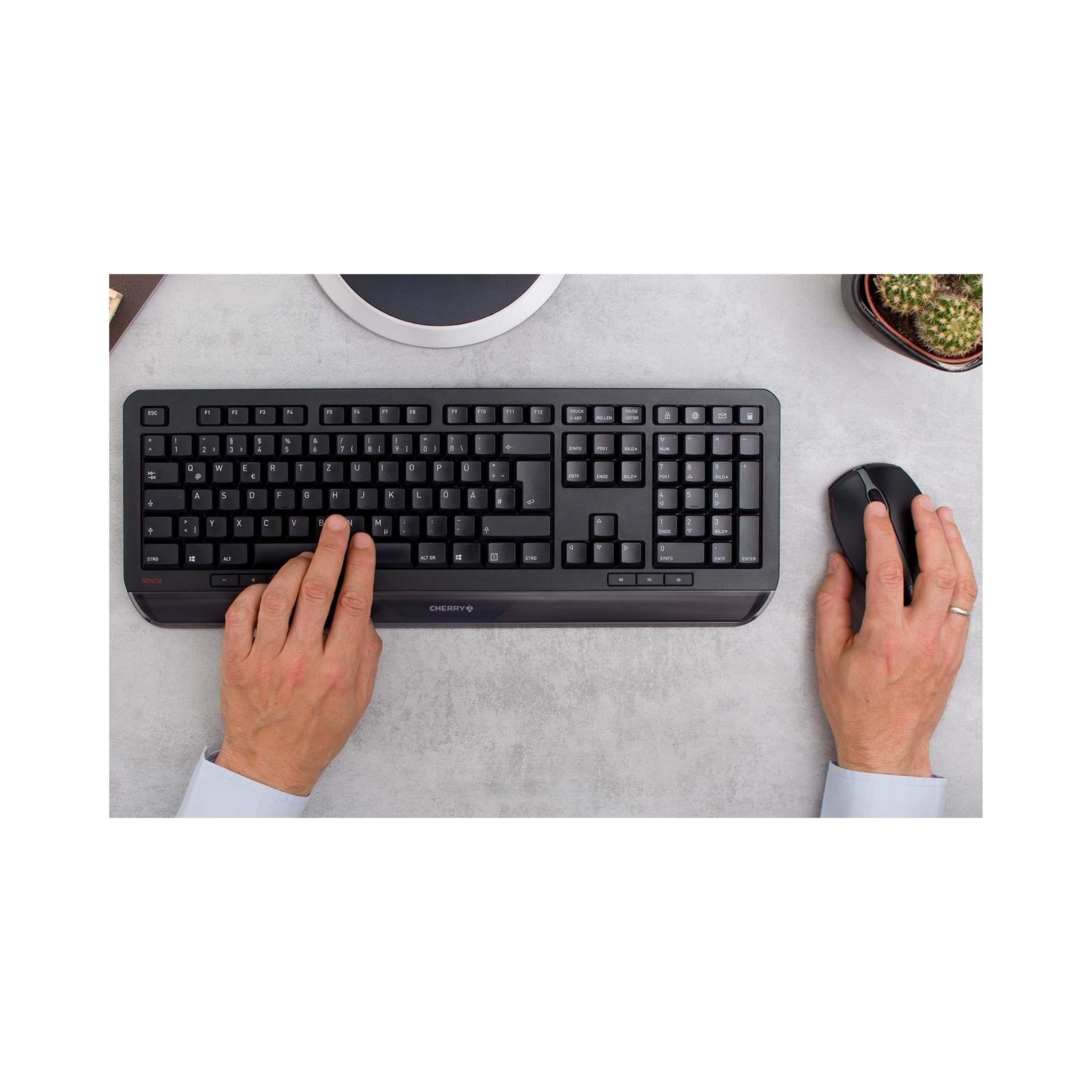 Cherry GENTIX Wireless Keyboard and Mouse Combo - Ergonomic Design for PC, Laptop, Mac - Perfect for Office, Gaming & Home Use