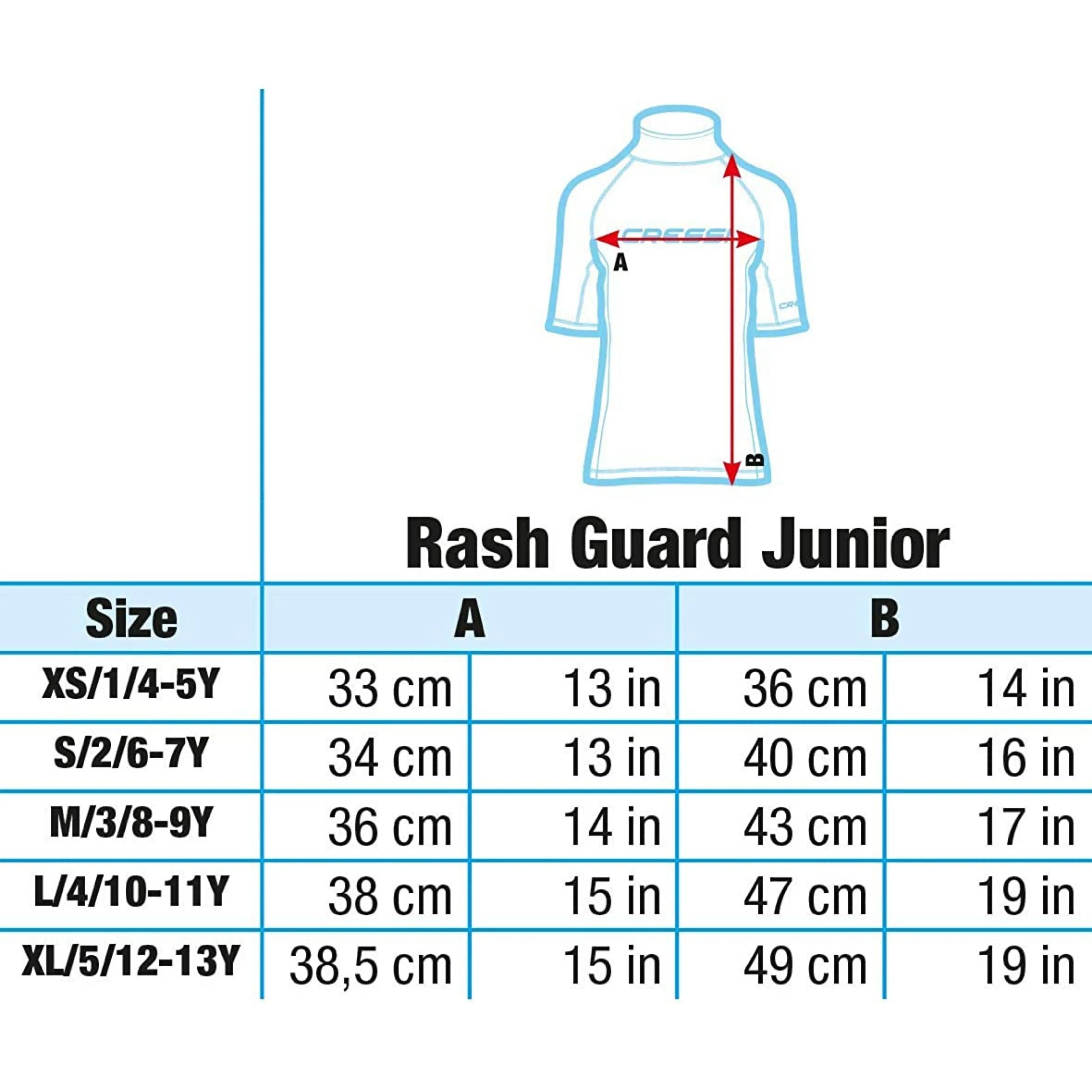 **Cressi Junior Unisex Rashguard - Short Sleeve UV Protection Swim Shirt for Kids | Beach, Pool & Water Sports**