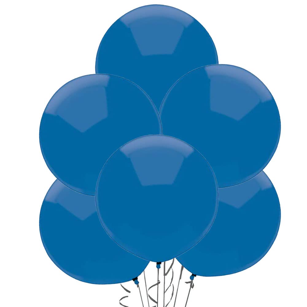 17 Inch PMU Outdoor Display Balloons - PartyTex Premier Crystal Midnight Blue Latex Balloons (Pack of 72) for Birthday Parties, Weddings & Outdoor Events